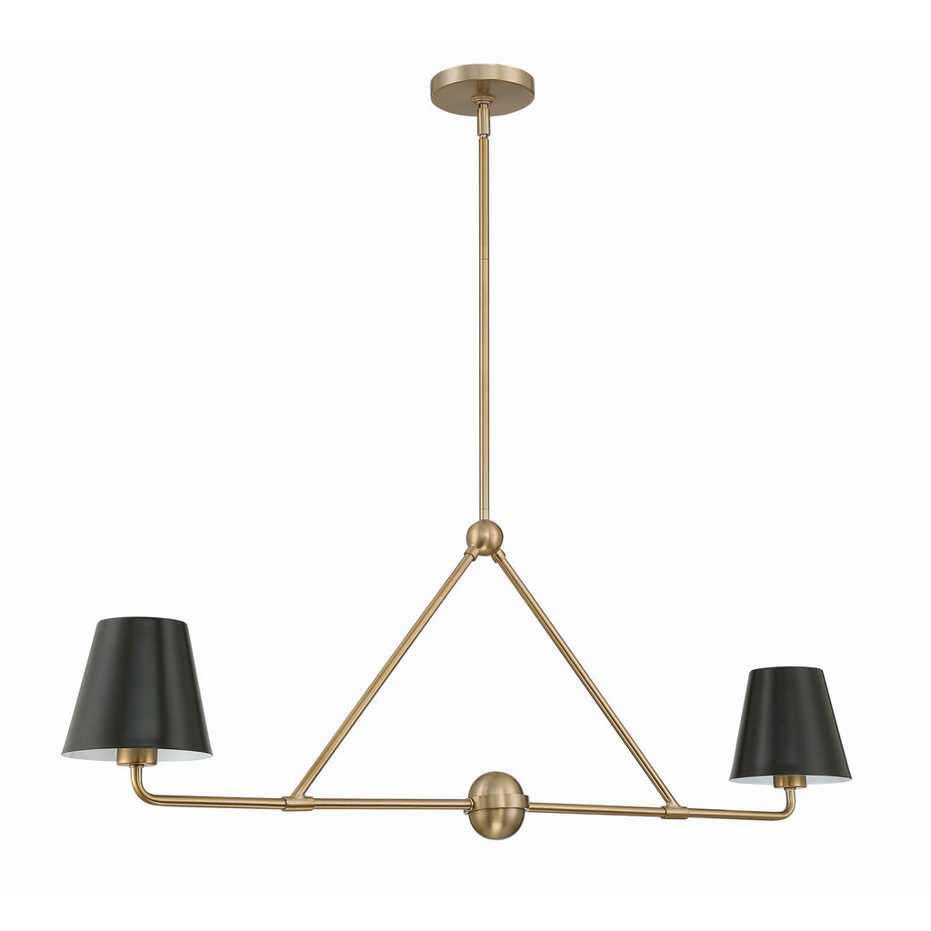 Crystorama Xavier 42'' Linear Chandelier in Vibrant Gold - Additional View