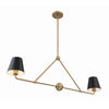 Crystorama Xavier 42'' Linear Chandelier in Vibrant Gold - Additional View