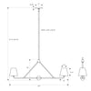 Crystorama Xavier 42'' Linear Chandelier - Product Dimensions