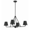 Crystorama Xavier 31.75'' Chandelier in Matte Black - Additional View