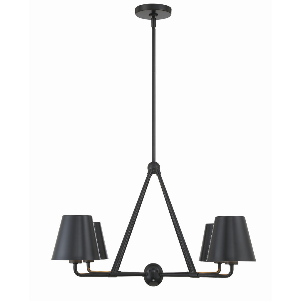 Crystorama Xavier 31.75'' Chandelier in Matte Black - Additional View