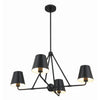 Crystorama Xavier 31.75'' Chandelier in Matte Black - Additional View