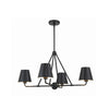 Crystorama Xavier 31.75'' Chandelier in Matte Black - Front View