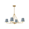 Crystorama Xavier 31.75'' Chandelier in Vibrant Gold - Front View