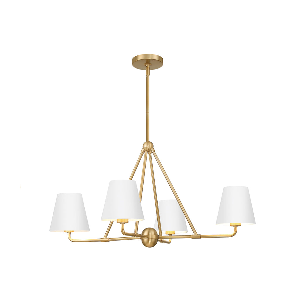 Crystorama Xavier 31.75'' Chandelier in Vibrant Gold - Front View