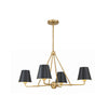 Crystorama Xavier 31.75'' Chandelier in Vibrant Gold - Front View