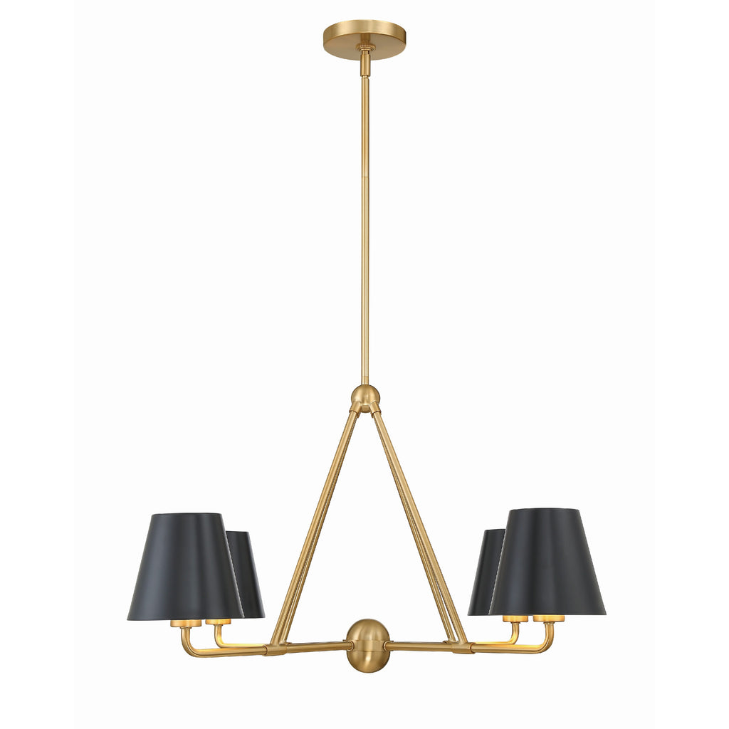 Crystorama Xavier 31.75'' Chandelier in Vibrant Gold - Additional View
