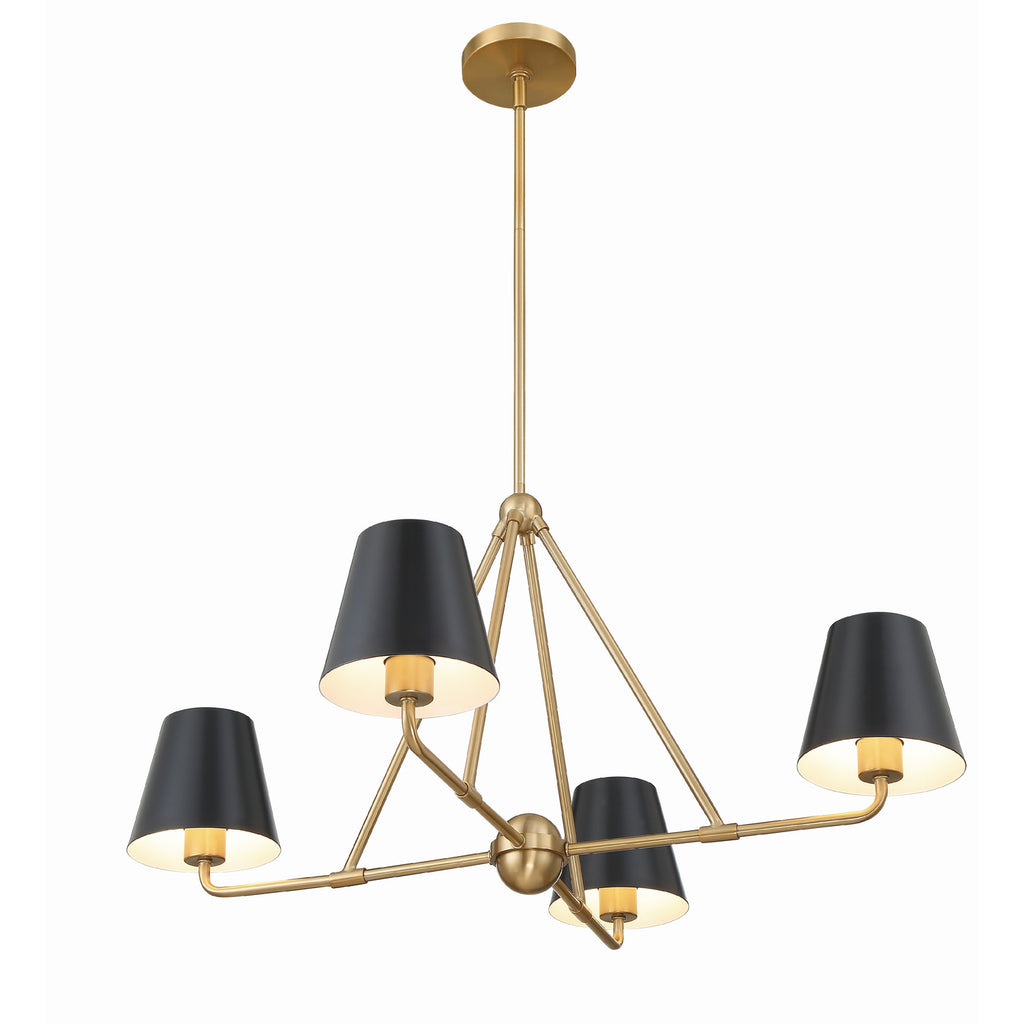 Crystorama Xavier 31.75'' Chandelier in Vibrant Gold - Additional View