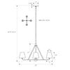 Crystorama Xavier 31.75'' Chandelier - Product Dimensions