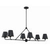 Crystorama Xavier 46'' Linear Chandelier in Matte Black - Additional View