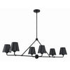 Crystorama Xavier 46'' Linear Chandelier in Matte Black - Additional View