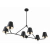 Crystorama Xavier 46'' Linear Chandelier in Matte Black - Additional View