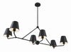 XAV-B9306-MK Xavier 6 Light Linear Chandelier | Alternate Image