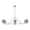 Crystorama Xavier 46'' Linear Chandelier in Vibrant Gold - Front View