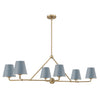 Crystorama Xavier 46'' Linear Chandelier in Vibrant Gold - Additional View