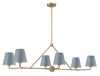 XAV-B9306-VG-BL Xavier 6 Light Linear Chandelier | Alternate Image