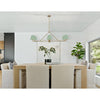 Crystorama Xavier 46'' Linear Chandelier in Vibrant Gold - Lifestyle View