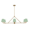 Crystorama Xavier 46'' Linear Chandelier in Vibrant Gold - Front View