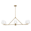 Crystorama Xavier 46'' Linear Chandelier in Vibrant Gold - Front View