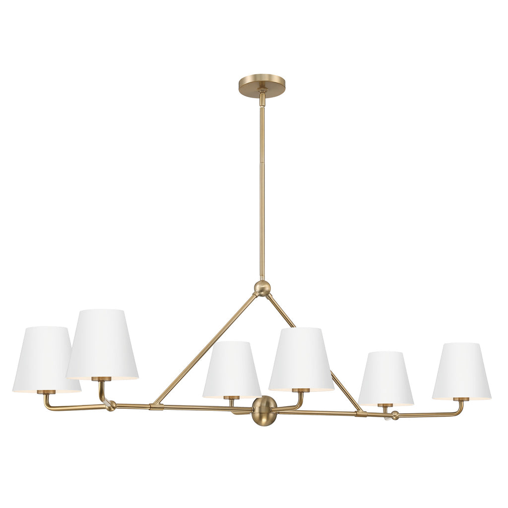 Crystorama Xavier 46'' Linear Chandelier in Vibrant Gold - Additional View