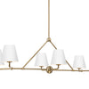 XAV-B9306-VG-WH Xavier 6 Light Linear Chandelier | Alternate Image