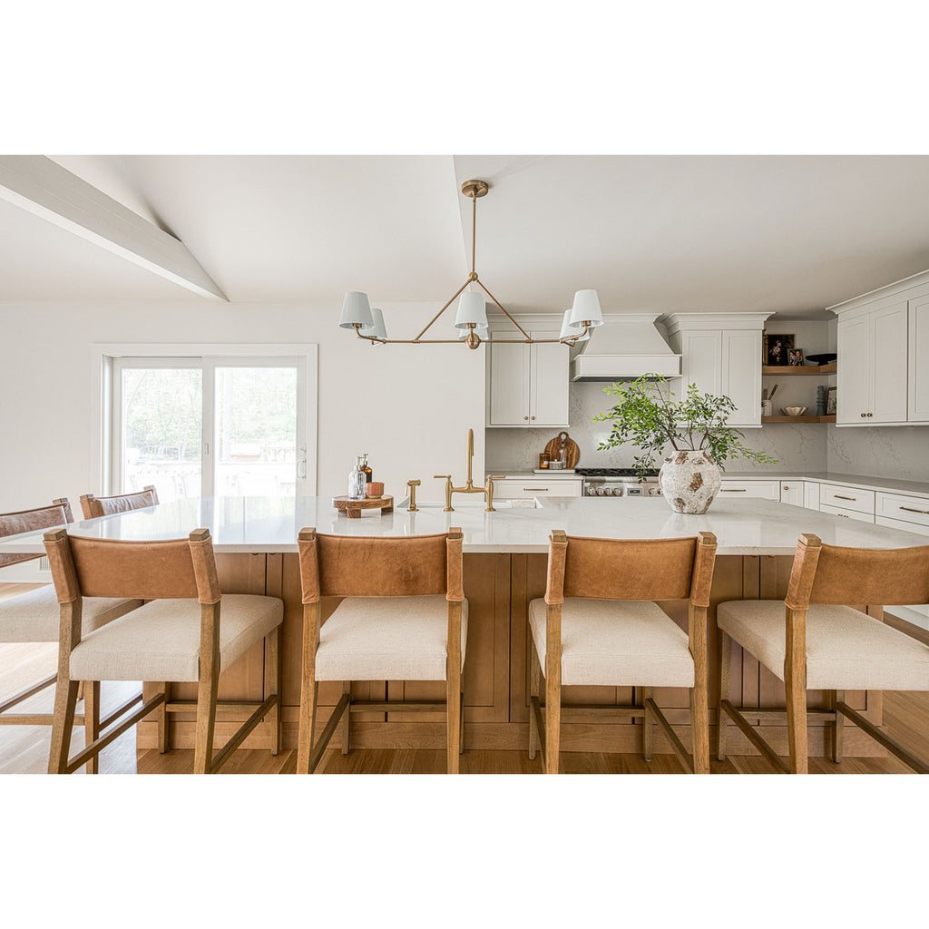 Crystorama Xavier 46'' Linear Chandelier in Vibrant Gold - Lifestyle View