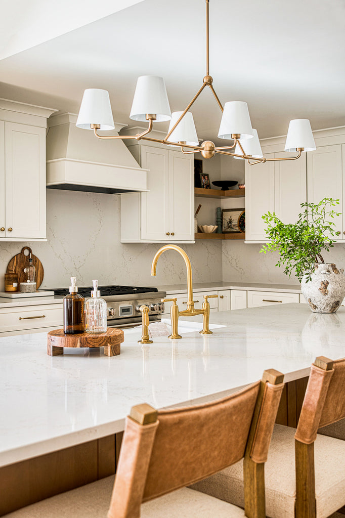 XAV-B9306-VG-WH Xavier 46'' Linear Chandelier | Lifestyle Image