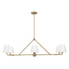 Crystorama Xavier 46'' Linear Chandelier in Vibrant Gold - Front View