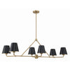Crystorama Xavier 46'' Linear Chandelier in Vibrant Gold - Additional View
