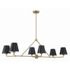 Crystorama Xavier 46'' Linear Chandelier in Vibrant Gold - Additional View