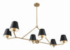 XAV-B9306-VG Xavier 6 Light Linear Chandelier | Alternate Image