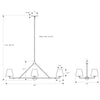 Crystorama Xavier 46'' Linear Chandelier - Product Dimensions