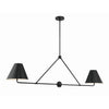 Crystorama Xavier 54'' Linear Chandelier in Matte Black - Additional View