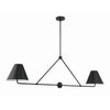 Crystorama Xavier 54'' Linear Chandelier in Matte Black - Additional View