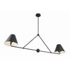 Crystorama Xavier 54'' Linear Chandelier in Matte Black - Additional View