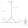 Crystorama Xavier 54'' Linear Chandelier - Product Dimensions