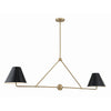 Crystorama Xavier 54'' Linear Chandelier in Vibrant Gold - Additional View