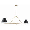 Crystorama Xavier 54'' Linear Chandelier in Vibrant Gold - Additional View