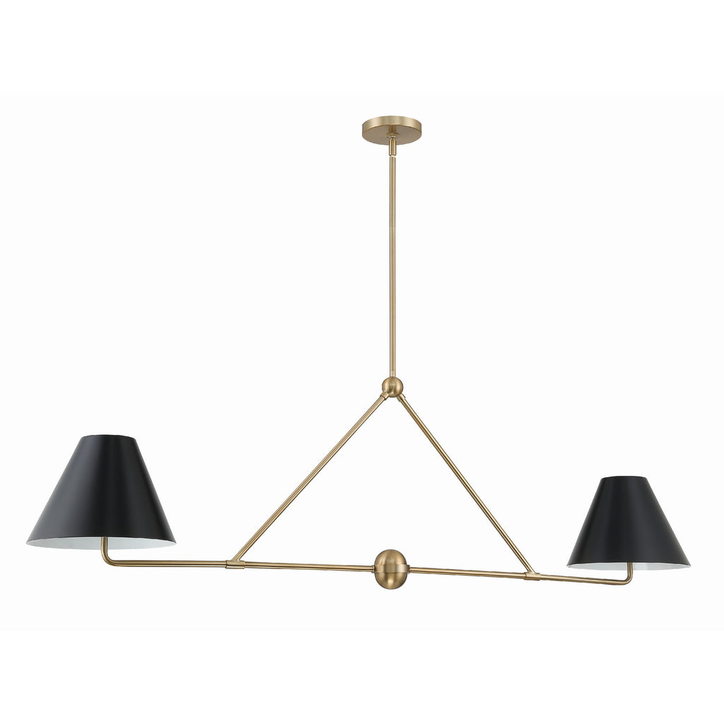 Crystorama Xavier 54'' Linear Chandelier in Vibrant Gold - Additional View