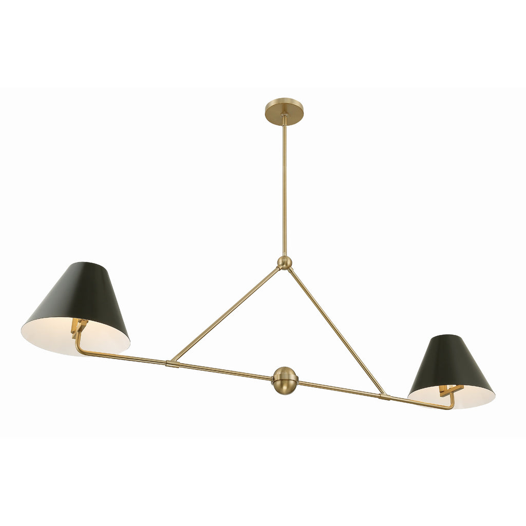Crystorama Xavier 54'' Linear Chandelier in Vibrant Gold - Additional View