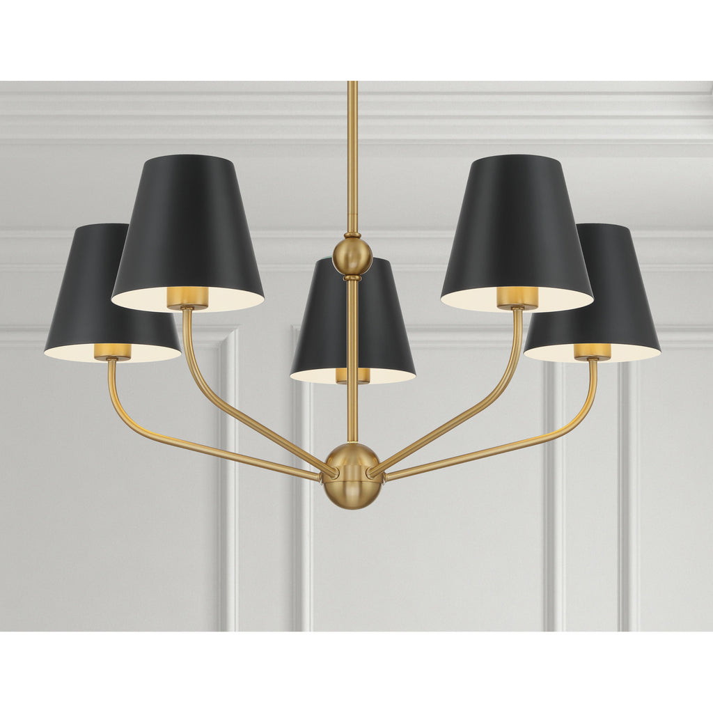 Crystorama Xavier 28'' Chandelier in Vibrant Gold - Lifestyle View