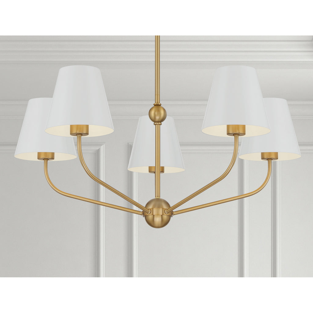 Crystorama Xavier 28'' Chandelier in Vibrant Gold - Lifestyle View