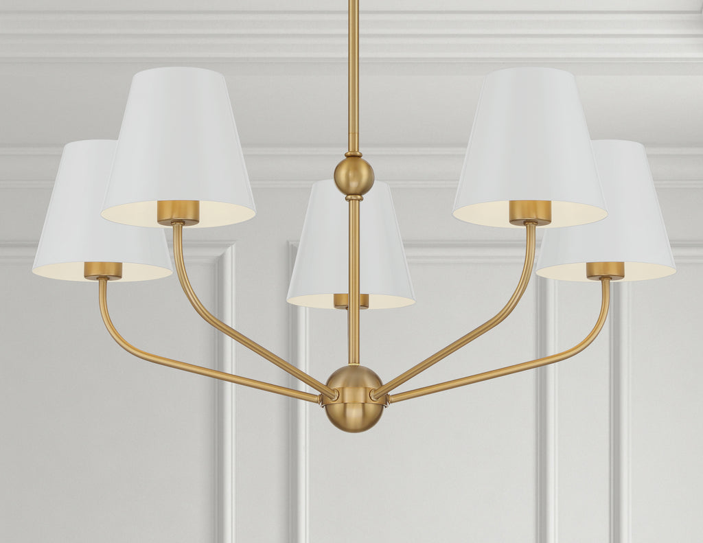 XAV-B9315-VG-WH Xavier 28'' Chandelier | Lifestyle Image