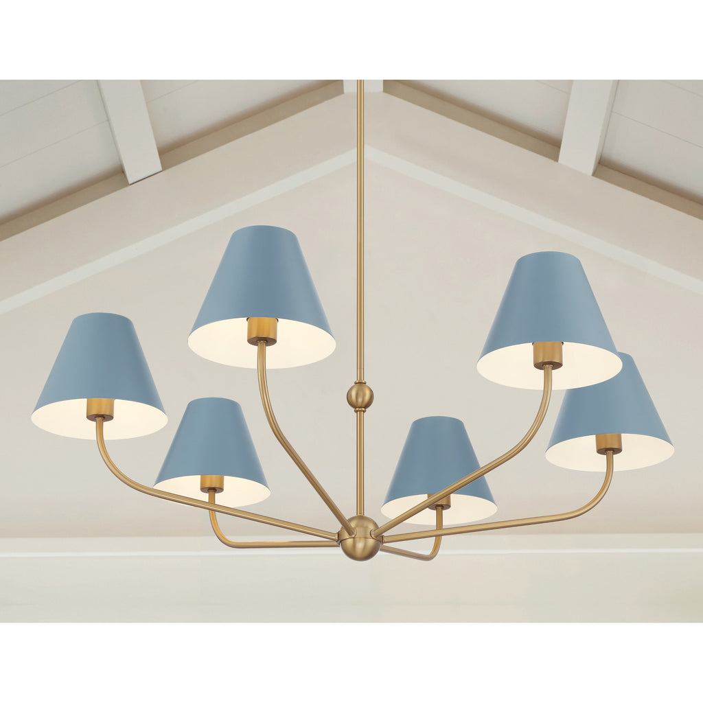 Crystorama Xavier 40'' Chandelier in Vibrant Gold - Lifestyle View