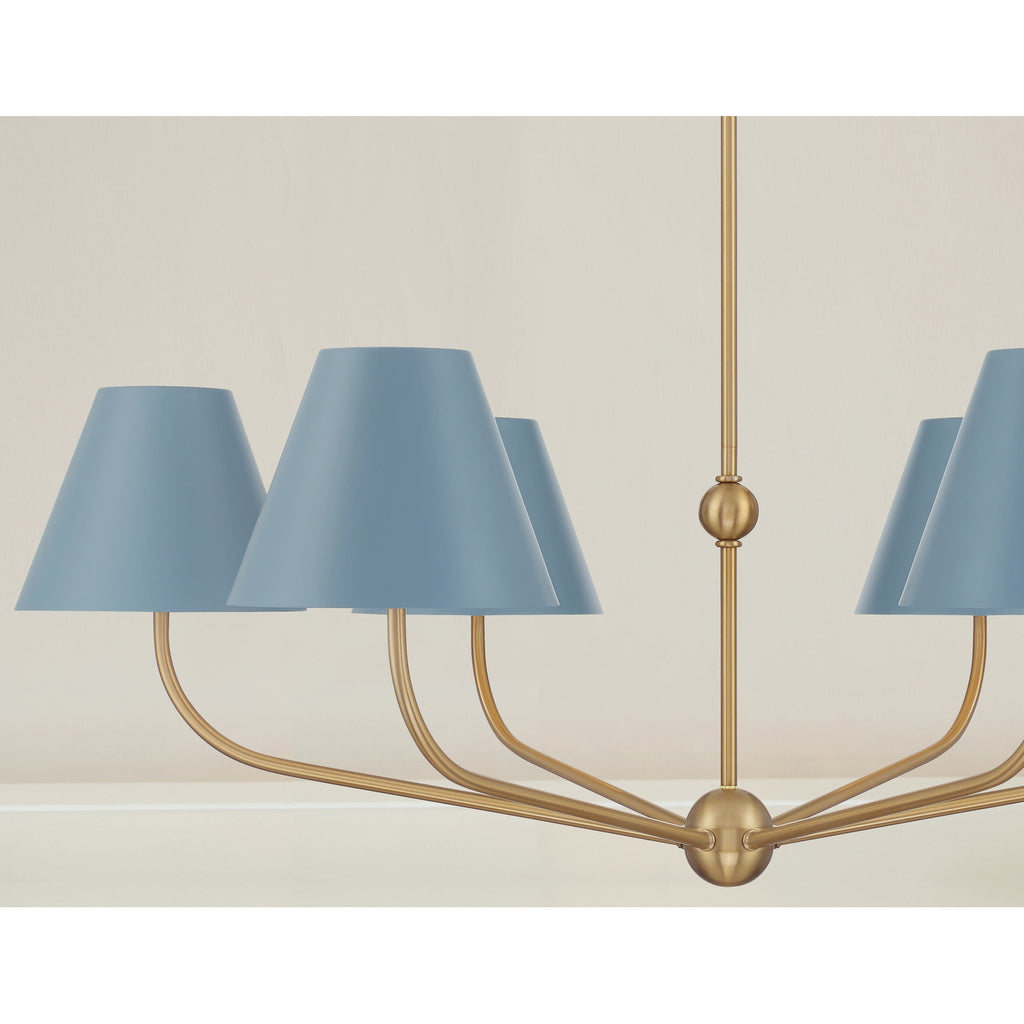 Crystorama Xavier 40'' Chandelier in Vibrant Gold - Lifestyle View
