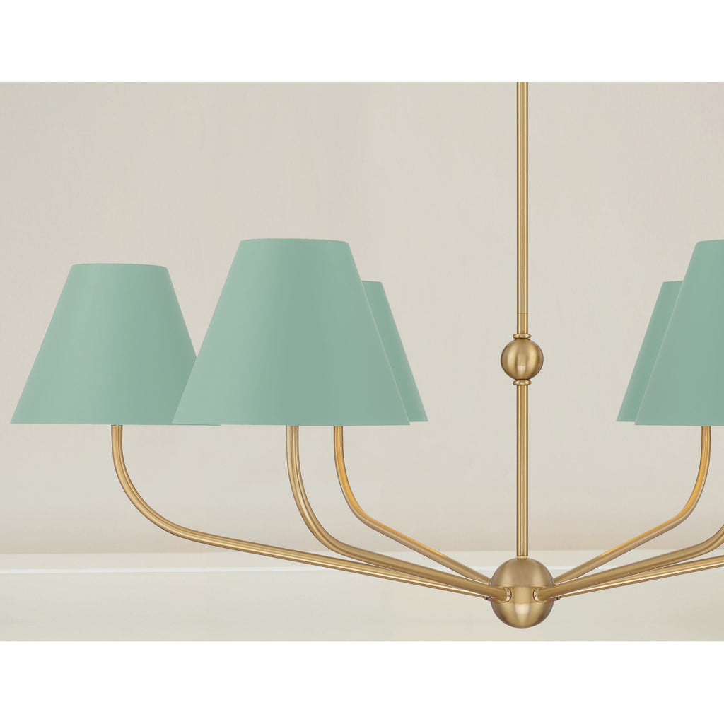 Crystorama Xavier 40'' Chandelier in Vibrant Gold - Lifestyle View