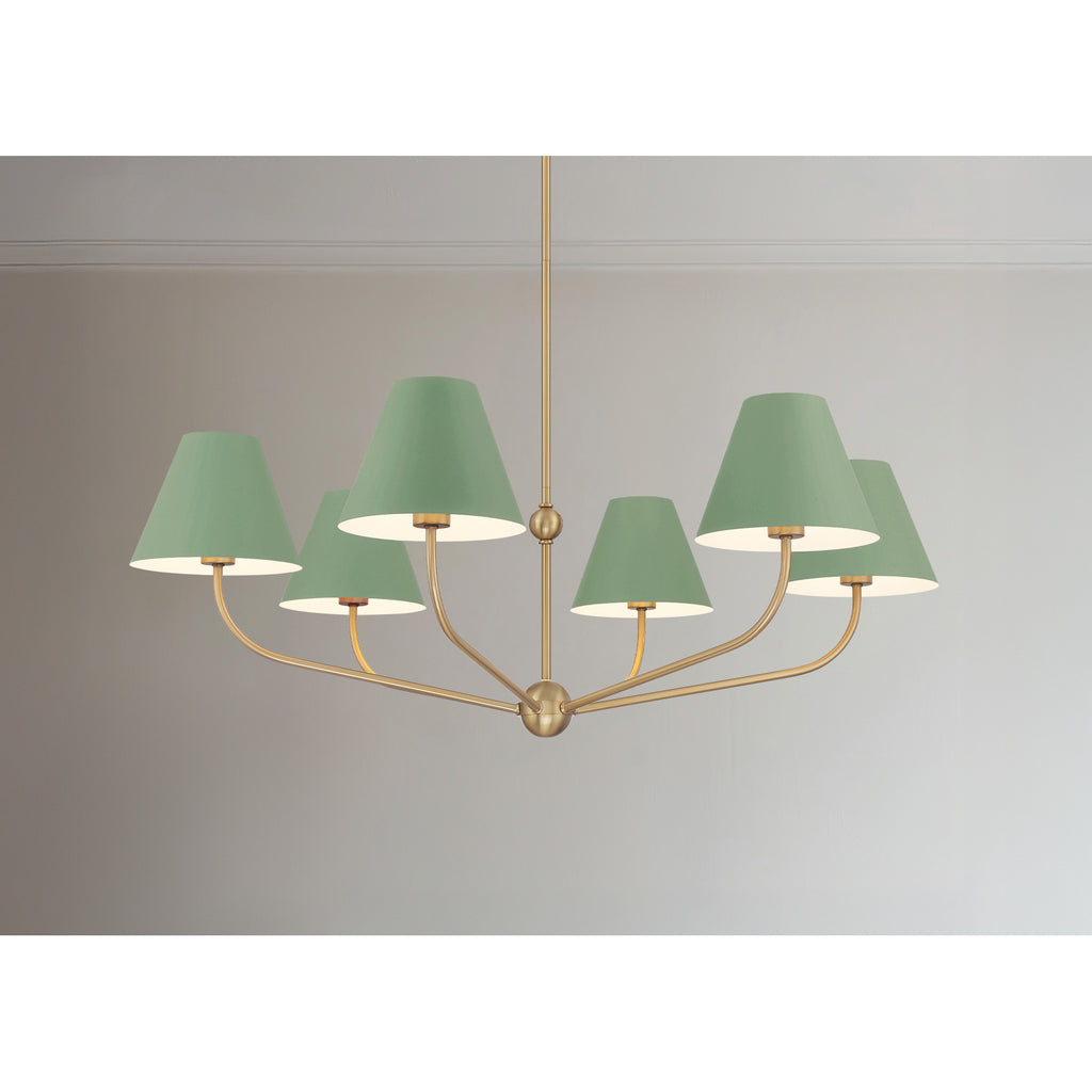 Crystorama Xavier 40'' Chandelier in Vibrant Gold - Lifestyle View