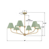 XAV-B9316-VG-GR Xavier 40'' Chandelier | Dimensions Image