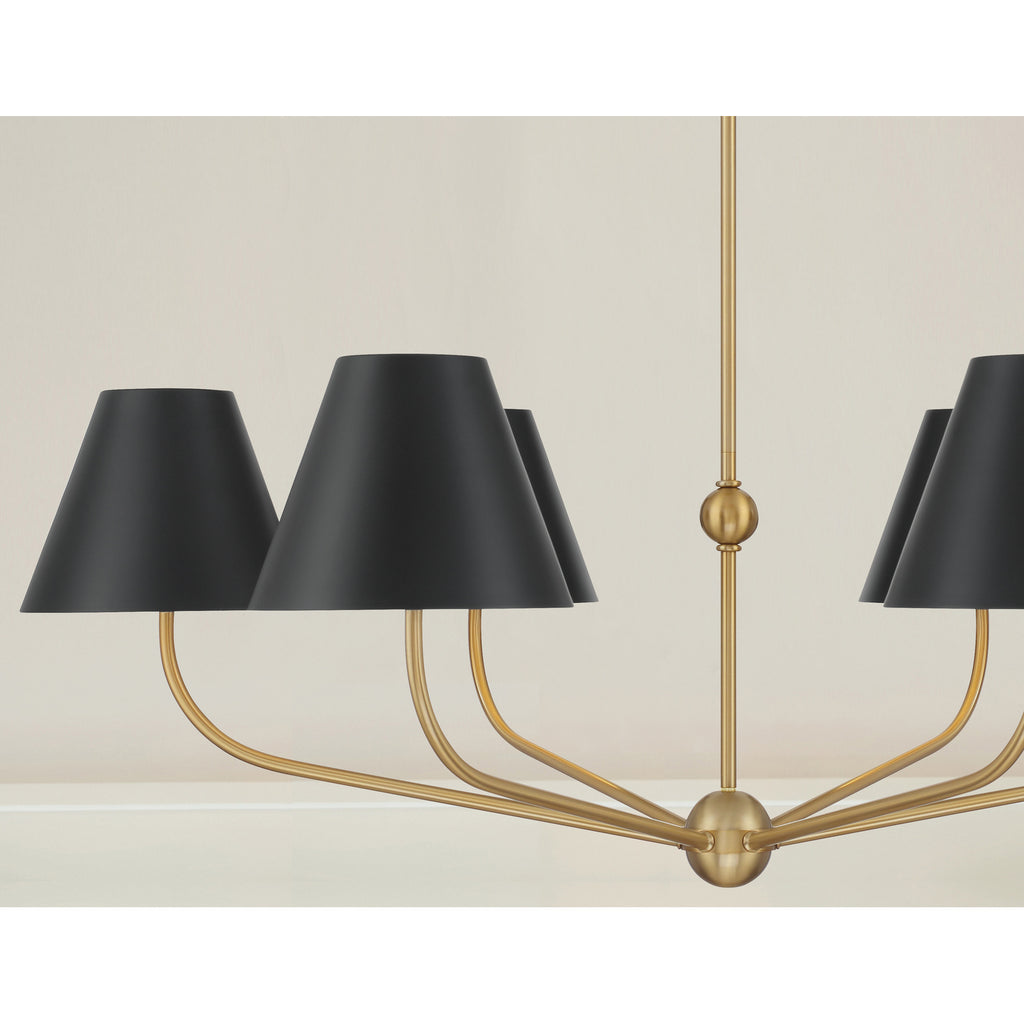 Crystorama Xavier 40'' Chandelier in Vibrant Gold - Lifestyle View