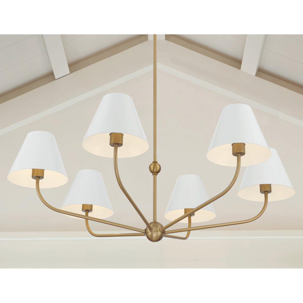 Crystorama Xavier 40'' Chandelier in Vibrant Gold - Lifestyle View